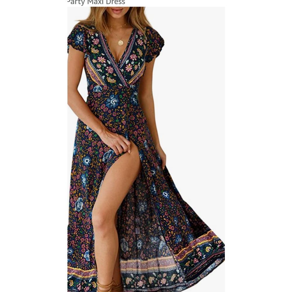 Boho wrap dress.
